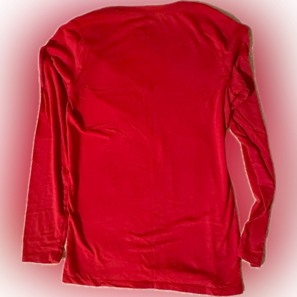 HOPE FIGHT CURE🎗️Breast Cancer Awareness LONG-SLEEVE V-NECK T-SHIRT Pink Sz Med - Picture 3 of 7